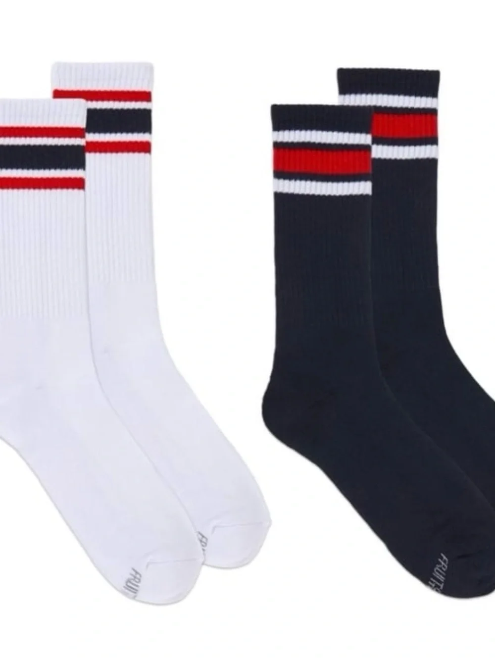 Fruit of the Loom Mens Americana Crew Socks, 2-Pack , Lot of 2